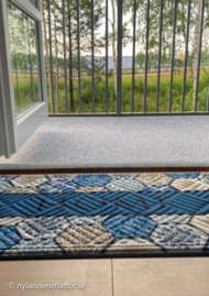 Bild på mattan Eco blue tiles
