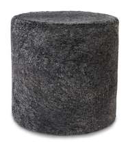 Curly pouf Cylinder Dark Grey - Skinn