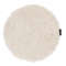 Curly rund stolsdyna Beige Moonlight - Skinn