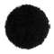 Curly rund stolsdyna Black - Skinn
