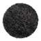 Curly rund stolsdyna Dark Grey - Skinn