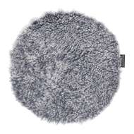 Curly rund stolsdyna Greysilver - Skinn