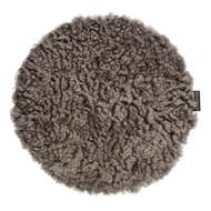 Curly rund stolsdyna Light Brown - Skinn