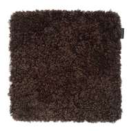 Curly fyrkantig stolsdyna Brown Melange - Skinn