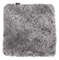 Curly fyrkantig stolsdyna Charcoal grey-silver - Skinn