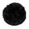 Gently rund stolsdyna Black - Skinn