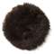 Gently rund stolsdyna Dark Brown - Skinn