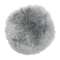Gently rund stolsdyna Lightgrey - Skinn