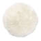 Gently rund stolsdyna White - Skinn