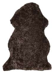 Curly rug Brown Melange - Skinn
