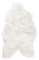 Molly Hair Rug Vit - Skinn