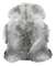 Nelly Hair Rug Natural Grey - Skinn